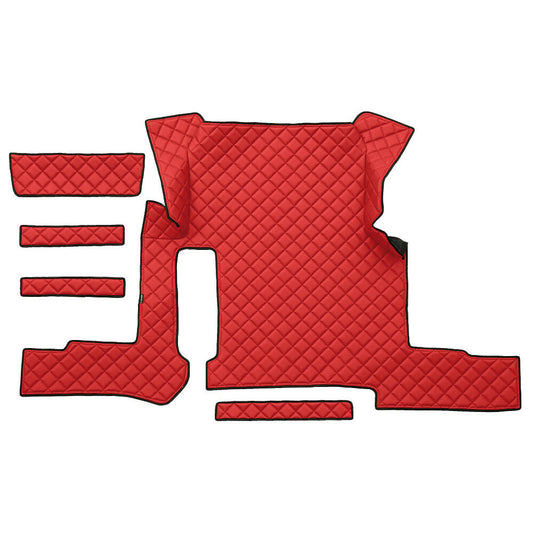 96266 - Tappeto centrale in Skeentex - Rosso - compatibile per Man TGX (01/17>06/20) manuale, 1 cassetto