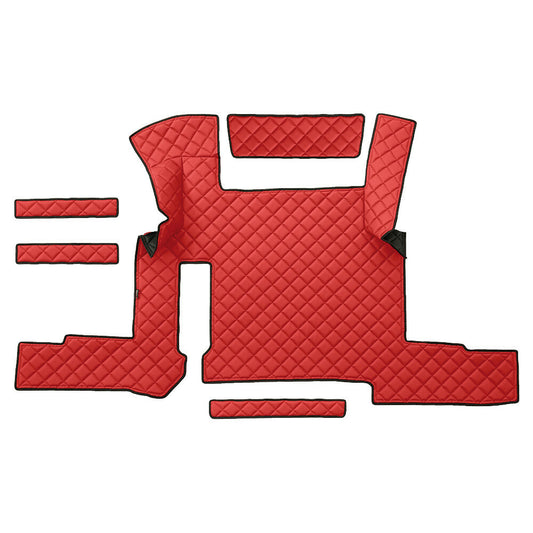 96272 - Tappeto centrale in Skeentex - Rosso - compatibile per Man TGX (01/17>06/20) automatico, 1 cassetto