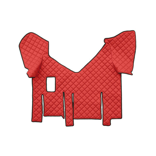96278 - Tappeto centrale in Skeentex - Rosso - compatibile per Iveco Stralis (07/12>12/19) manuale, cabina larga, doppio frigo scorrevole