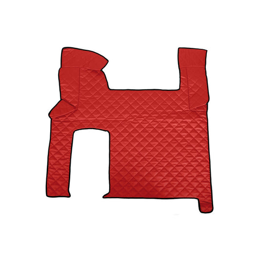 96356 - Tappeto centrale in Skeentex - Rosso - compatibile per Man TGX (09/07>12/16) automatico, 2 cassetti