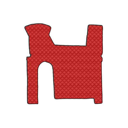 96362 - Tappeto centrale in Skeentex - Rosso - compatibile per Man TGX (09/07>12/16) manuale, 2 cassetti