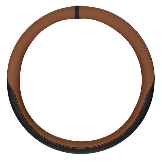 97167 - Club, coprivolante in vero cuoio e skeentex - M - Ø 44/46 cm - Marrone