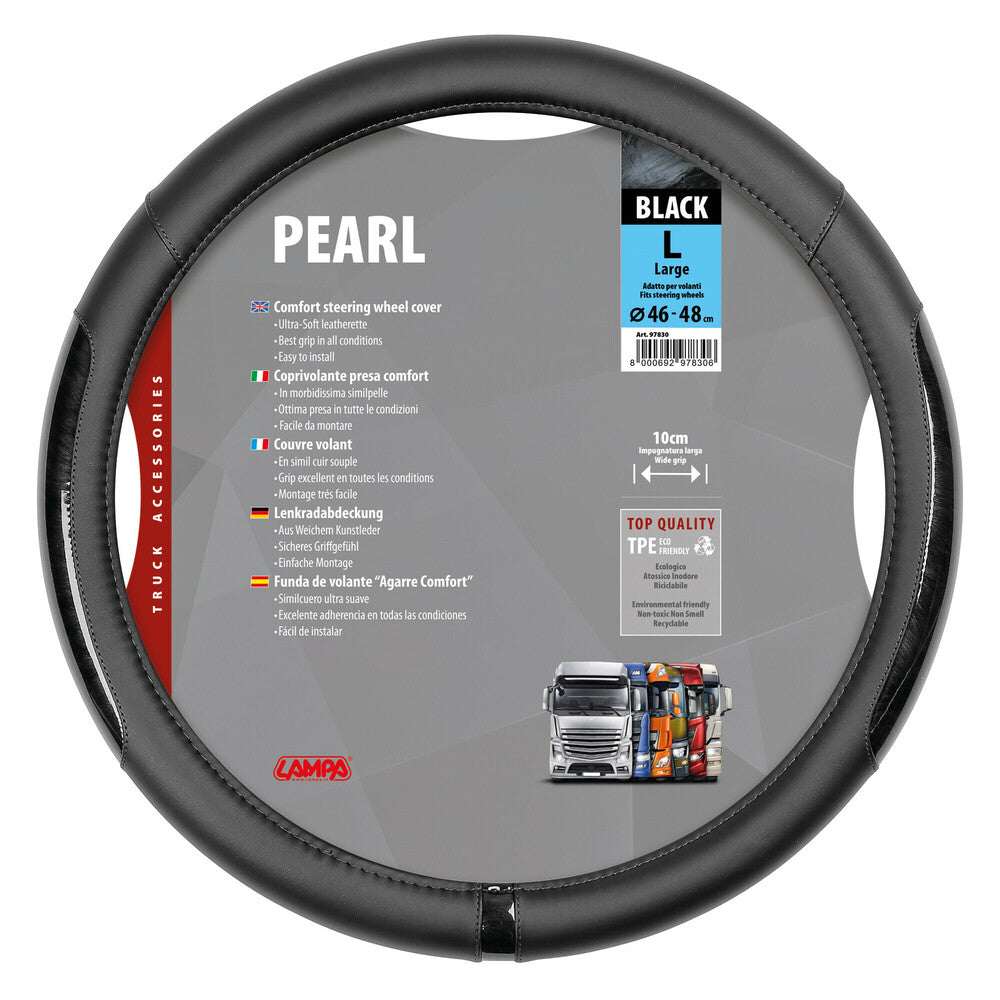 97830 - Pearl Black, coprivolante in Skeentex - L - Ø 46/48 cm