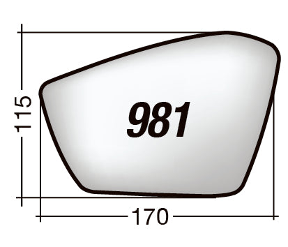 Vetro SPECCHIO RETROVISORE 981 S Sinistro SX SKODA KAMIQ 2023-