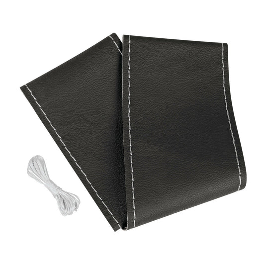 98884 - Premium Truck, coprivolante in pelle - M - Ø 44/46 cm - Nero/Argento