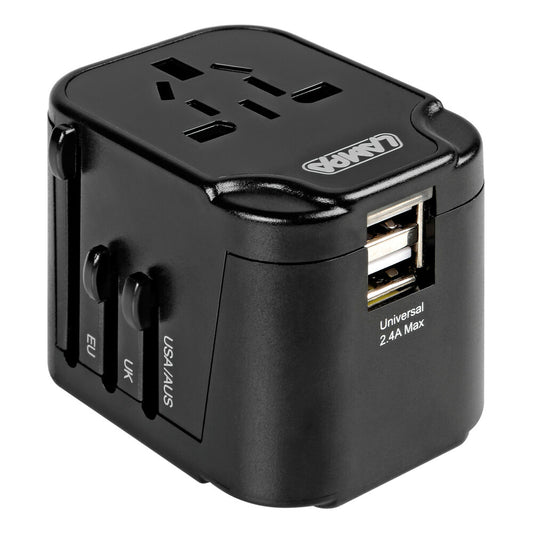 P15005 - Travel Mate Elite, adattatore universale da viaggio + caricatore Usb a 2 porte