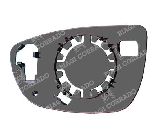 Piastra Vetro SPECCHIO RETROVISORE 1289 DPR Destro DX Termico HYUNDAI BAYON 2021-