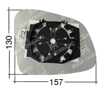 Piastra SPECCHIO RETROVISORE Sinistro SX SMART FORFOUR 2014-