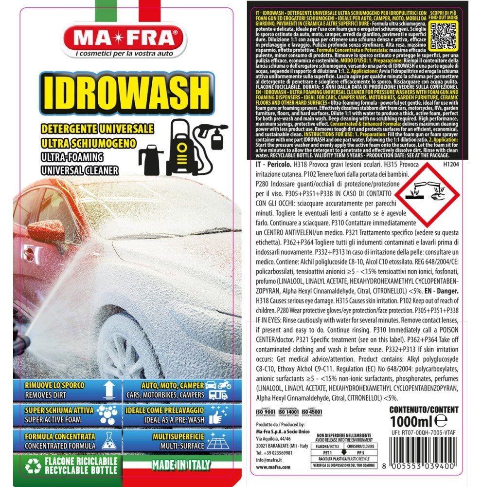 Idrowash - Detergente ultra schiumogeno Mafra