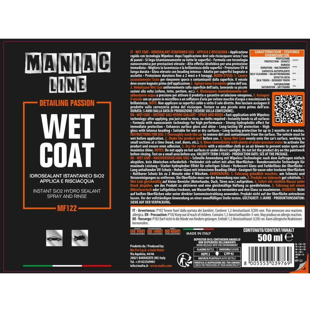 Wet Coat: Idrorepellente - Protezione spray MF122