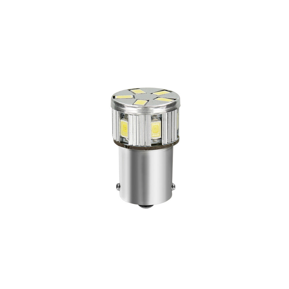 57928 - 10/30V Led Series - 11 SMD x 1 chip - (P21W) - BA15s - 1 pz  - D/Blister - Bianco - Doppia polarità - Resistenza incorporata