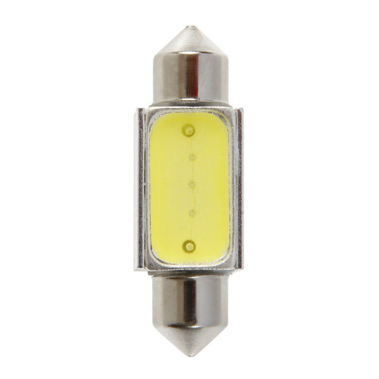 58419 - 12V Led Series - 2 super chips + 3 chips - (C5W) - 12x36 mm - SV8,5-8 - 1 pz  - D/Blister - Bianco - Resistenza incorporata