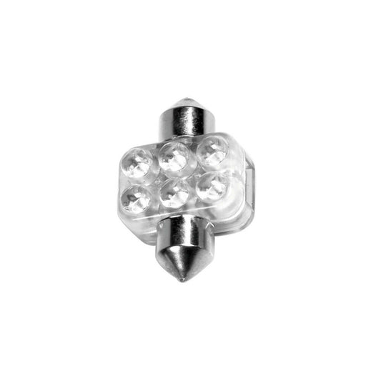 58424 - 12V Led Series - 6 Led - 18x31 mm - SV8,5-8 - 1 pz  - Scatola - Bianco