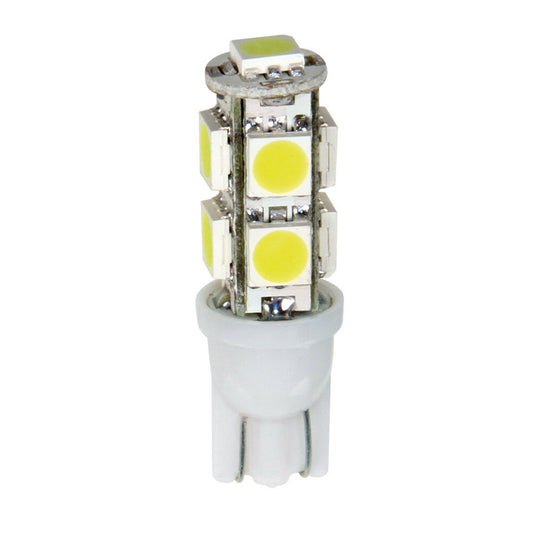 58455 - 12V Hyper-Led 27 - 9 SMD x 3 chips - (T10) - W2,1x9,5d - 2 pz  - D/Blister - Bianco - Doppia polarità