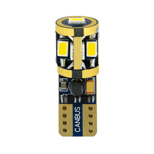 58457 - 10/32V Mega-Led 9 - 9 SMD x 1 chip - (T10) - W2,1x9,5d - 2 pz  - D/Blister - Bianco - Doppia polarità - Resistenza incorporata