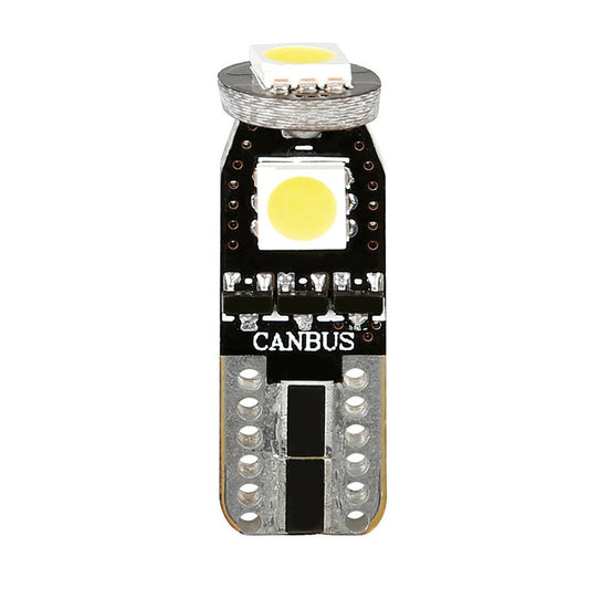 58459 - 12V Hyper-Led 9 - 3 SMD x 3 chips - (T10) - Trifocus - W2,1x9,5d - 2 pz  - D/Blister - Bianco - Doppia polarità - Resistenza incorporata