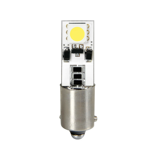 58460 - 12V Hyper-Led 6 - 2 SMD x 3 chips - Bifocus - BAX9s - 2 pz  - D/Blister - Bianco - Doppia polarità - Resistenza incorporata