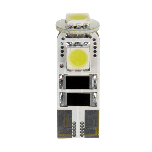 58462 - 12V Hyper-Led 9 - 3 SMD x 3 chips - (T10) - Trifocus - W2,1x9,5d - 2 pz  - D/Blister - Bianco - Doppia polarità - Resistenza incorporata