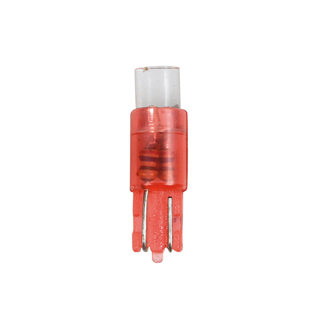 58482 - 12V Kit Lampade cruscotto 1 Led - (T5) - W2x4,6d - 5 pz  - Scatola - Rosso