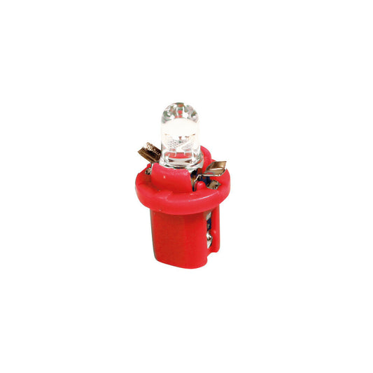 58492 - 12V Lampada cruscotto 1 Led - B8,5d - 2 pz  - Scatola - Rosso