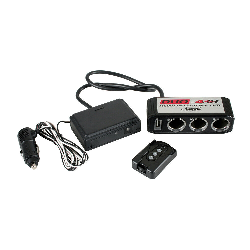 98137 - Duo-4, presa corrente tripla, USB, telecomando, 24V